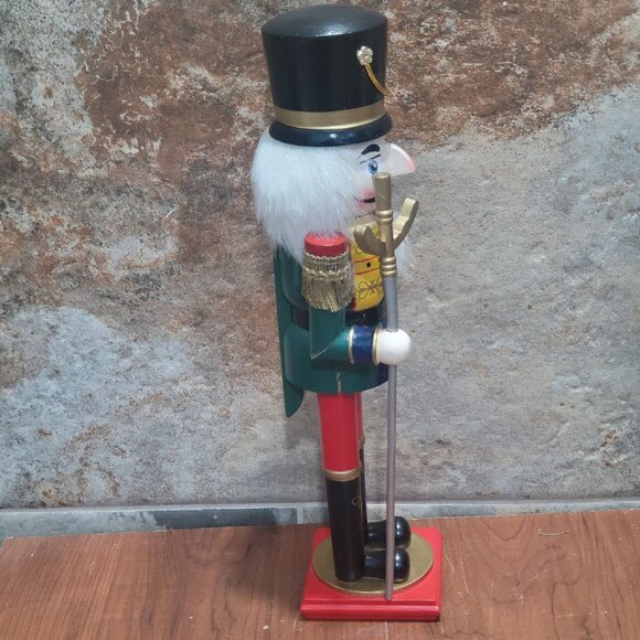 Pier Wooden Nutcracker Soldier With Sword Decorative Accent 12 Inch Tall - Picture 6 of 11